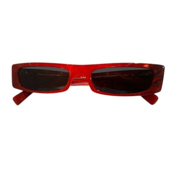 Alain Mikli x Alexandre Vauthier A05039 Edwidge Rectangular Sunglasses in Red - Picture 6 of 11